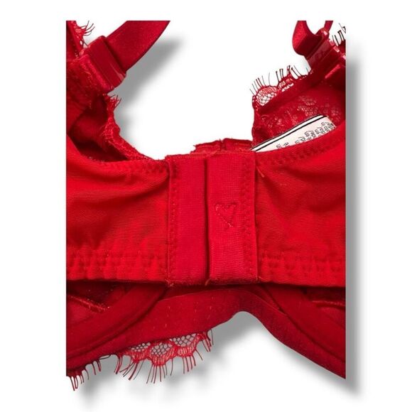 Victorias Secret Dream Angels Red Lace Underwire Bra Size 38D - Picture 6 of 6
